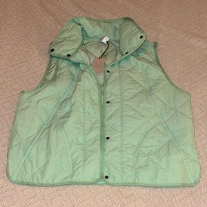 Le Verde NYC Mint Quilted Puffer Vest ✨Brand New✨